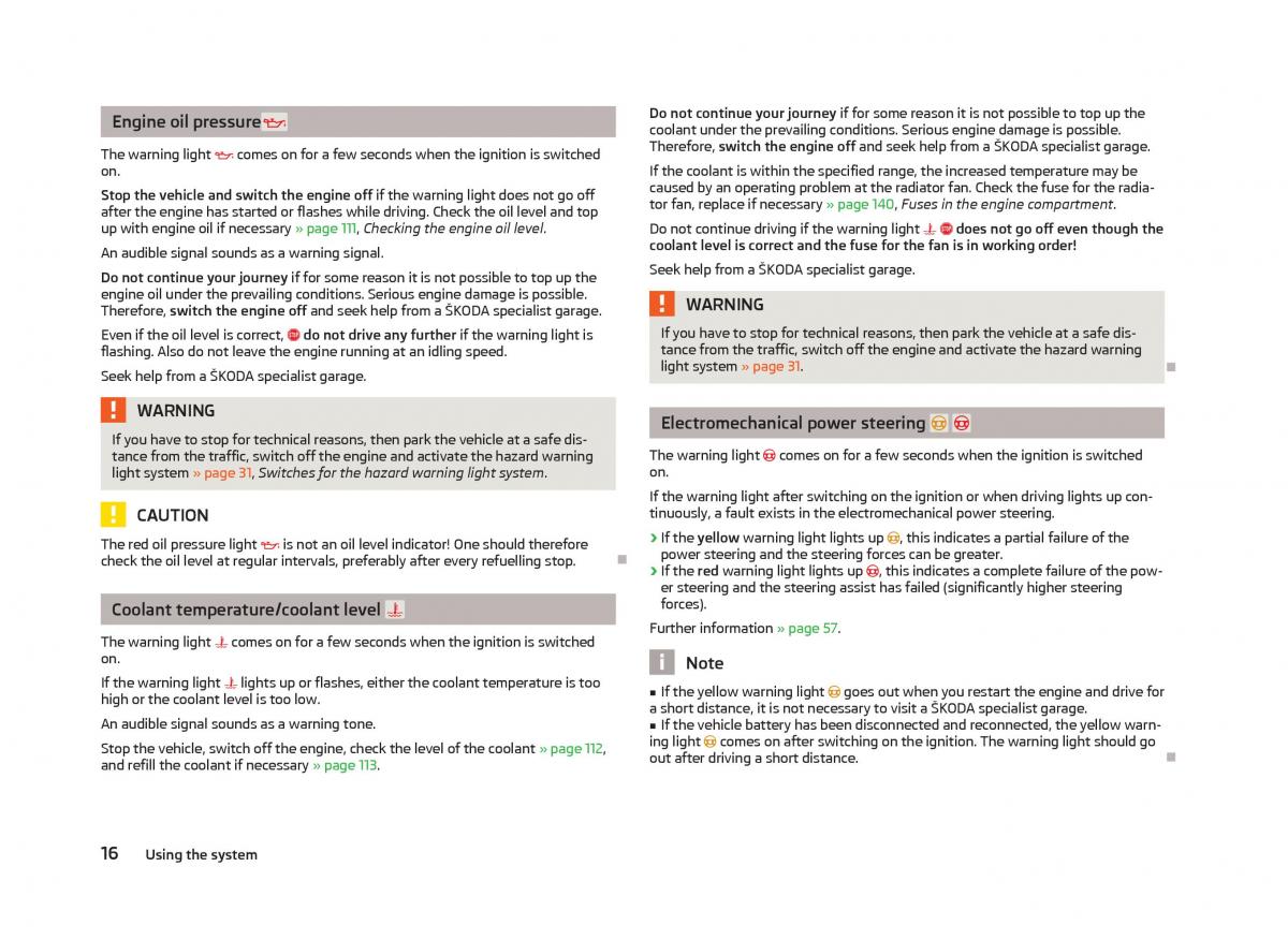 Skoda Citigo owners manual / page 18