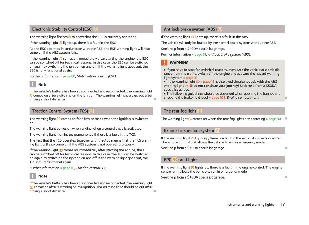 Skoda Citigo owners manual / page 19