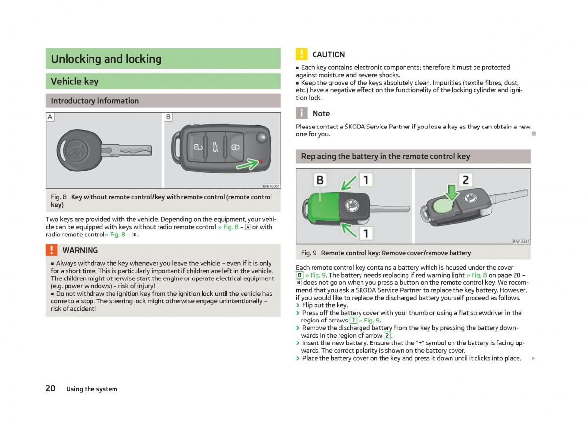 Skoda Citigo owners manual / page 22