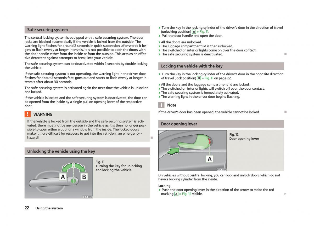 Skoda Citigo owners manual / page 24