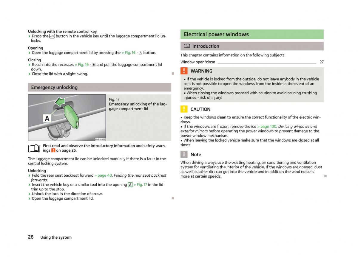 Skoda Citigo owners manual / page 28