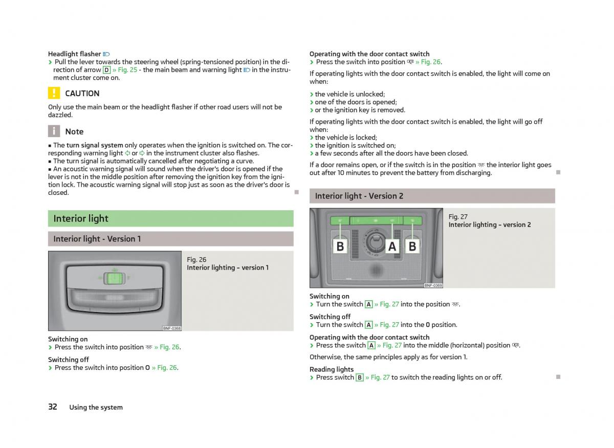 Skoda Citigo owners manual / page 34