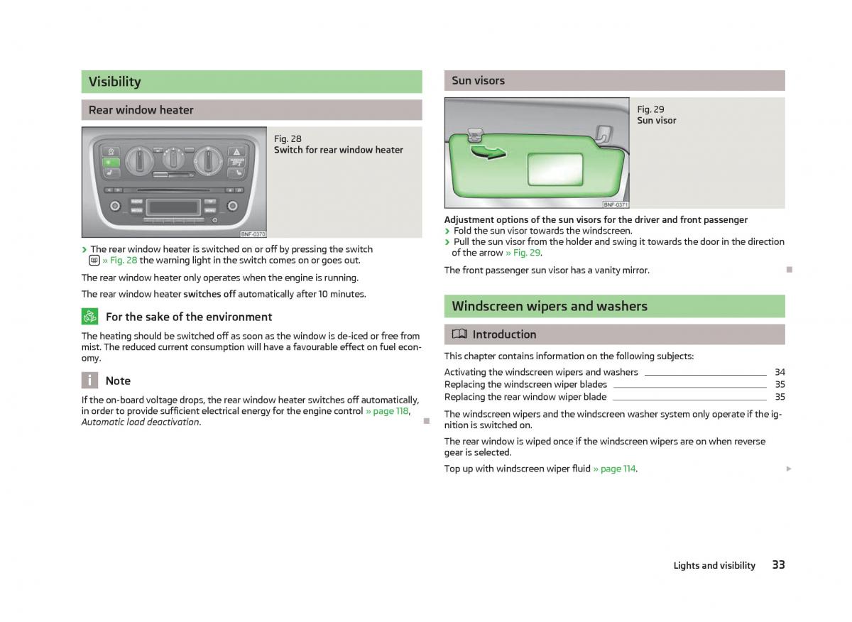 Skoda Citigo owners manual / page 35