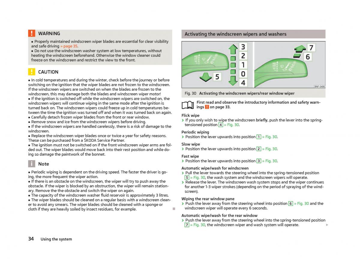 Skoda Citigo owners manual / page 36