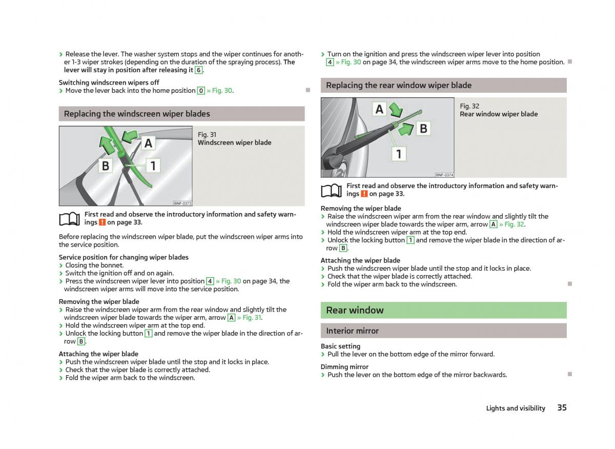 Skoda Citigo owners manual / page 37