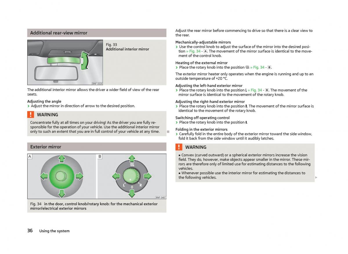 Skoda Citigo owners manual / page 38