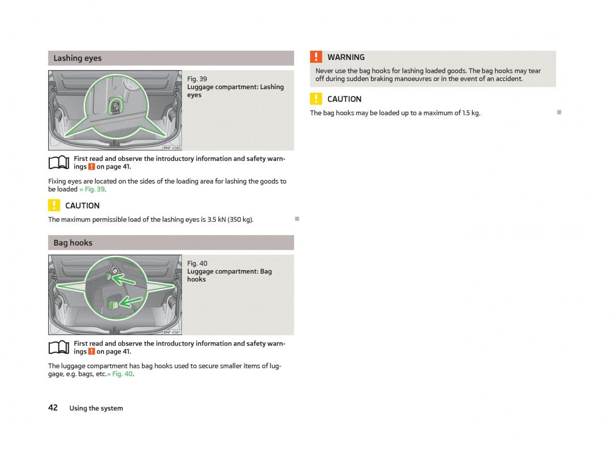 Skoda Citigo owners manual / page 44