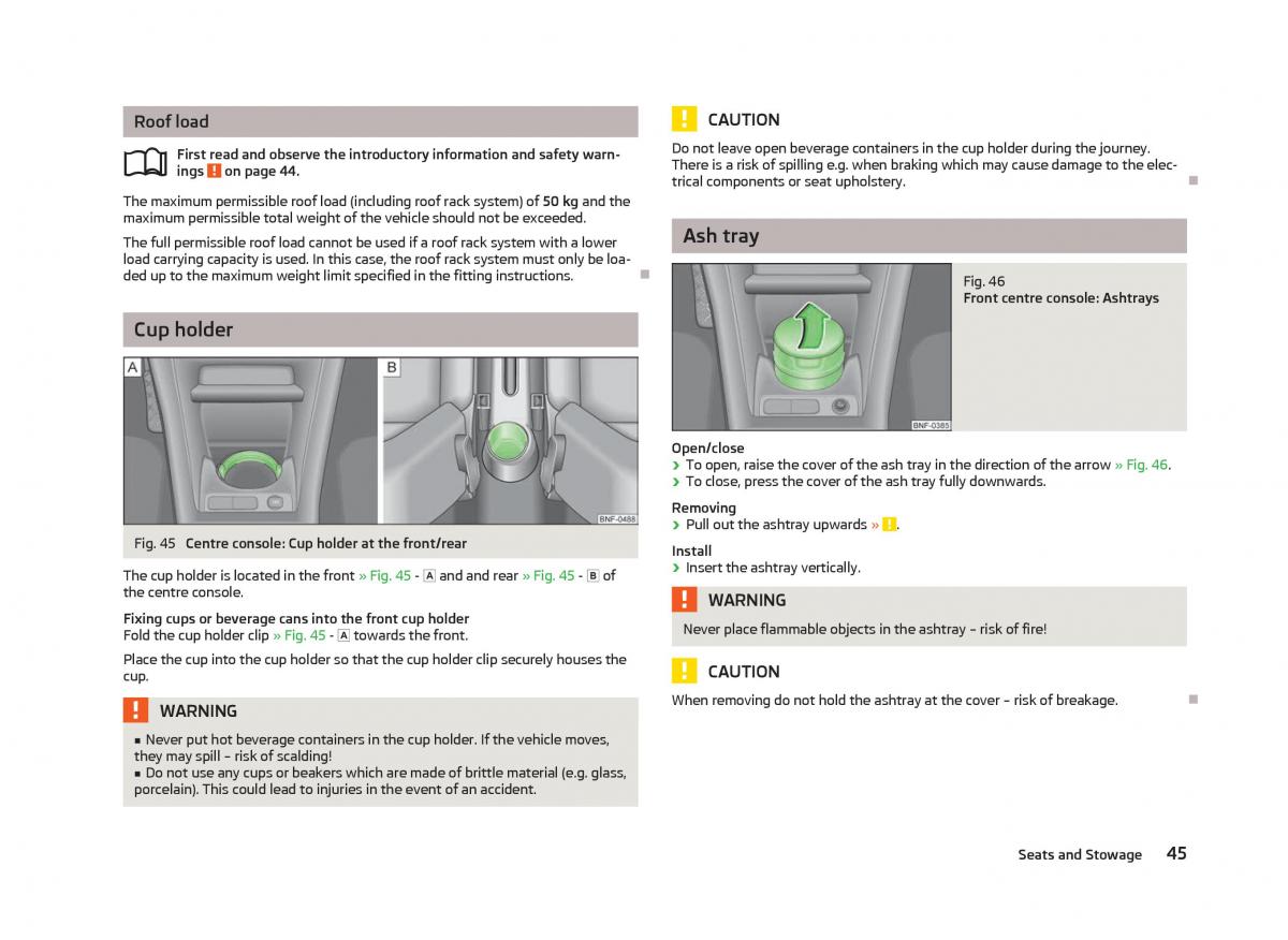 Skoda Citigo owners manual / page 47