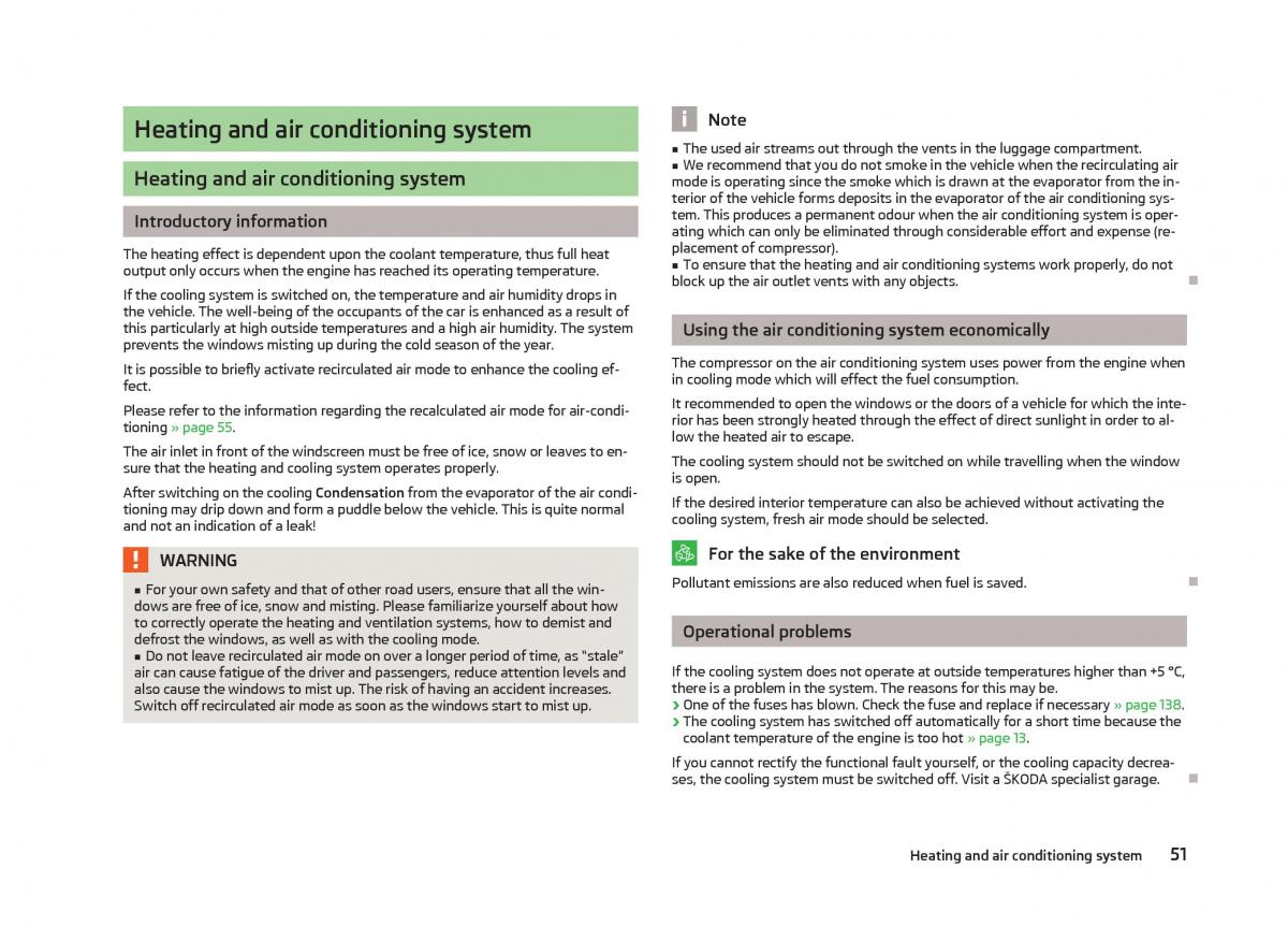 Skoda Citigo owners manual / page 53