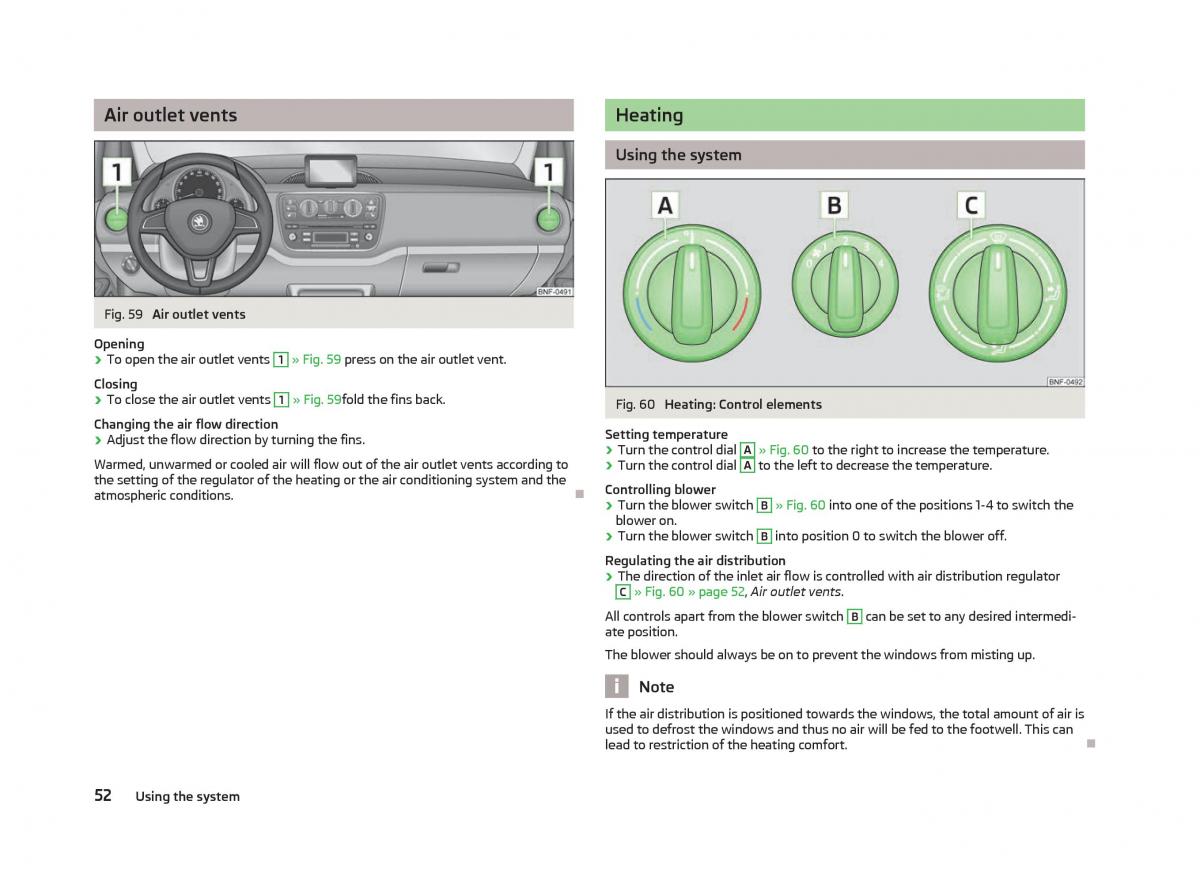 Skoda Citigo owners manual / page 54