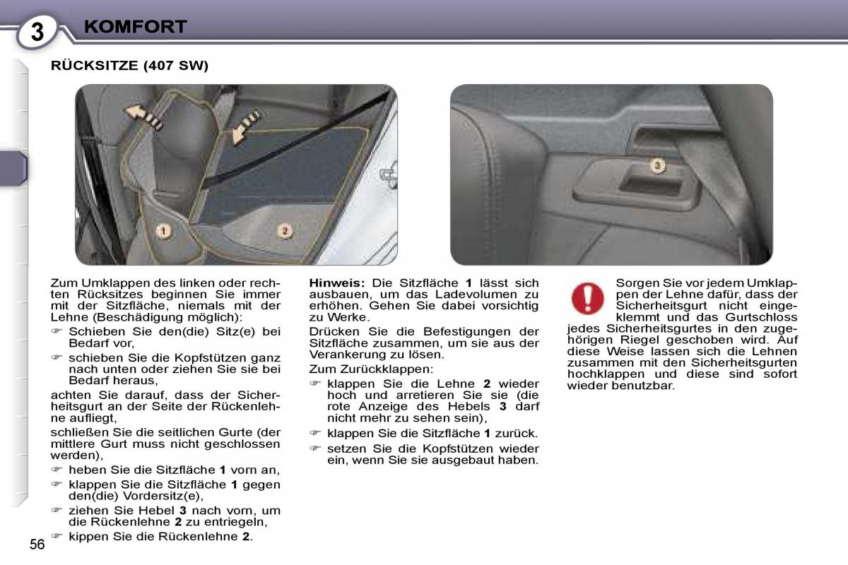 Peugeot 407 Handbuch / page 55