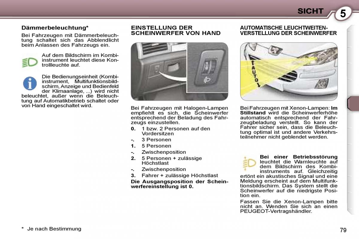 Peugeot 407 Handbuch / page 84