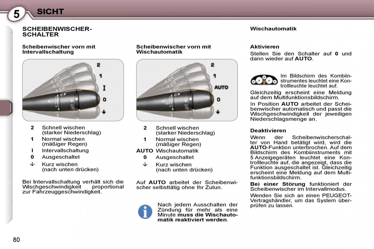 Peugeot 407 Handbuch / page 85