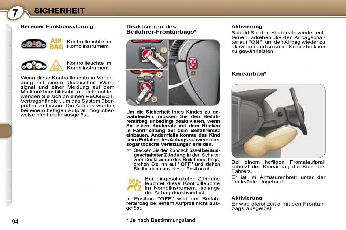 Peugeot 407 Handbuch / page 106