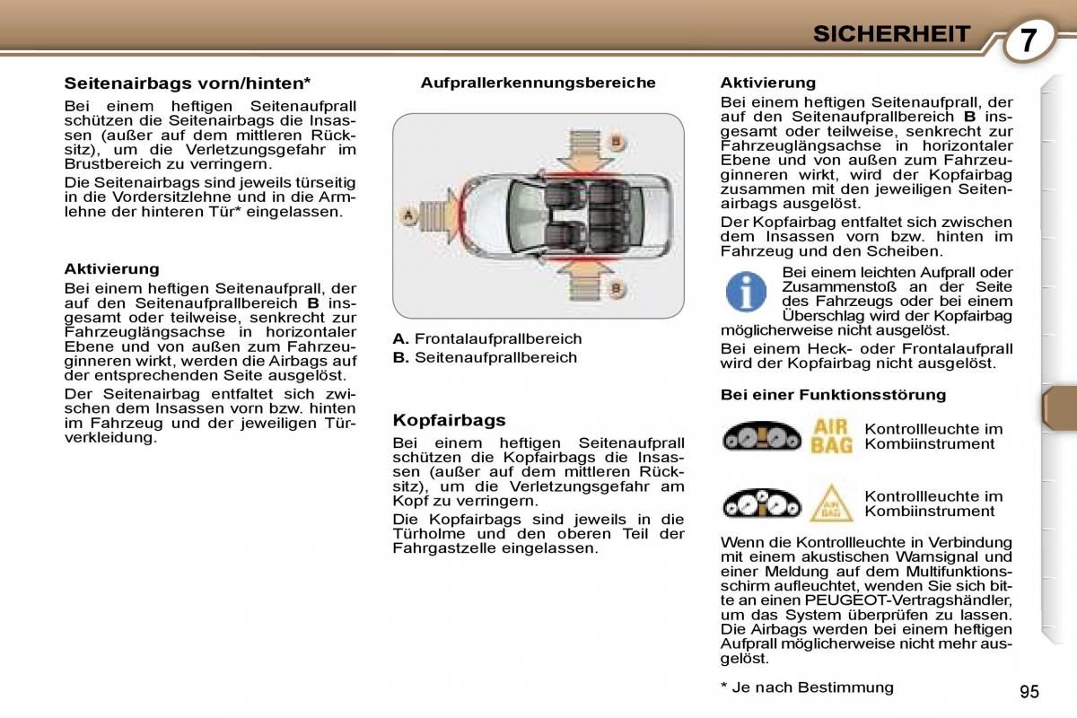 Peugeot 407 Handbuch / page 107