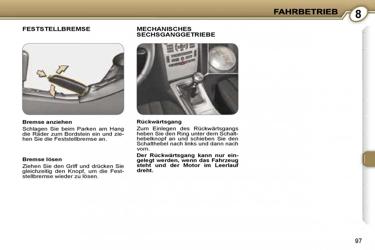 Peugeot 407 Handbuch / page 110