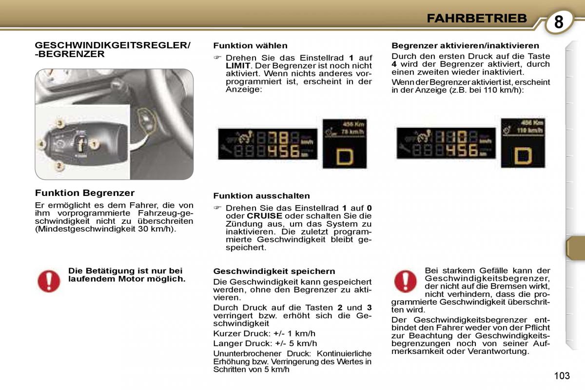 Peugeot 407 Handbuch / page 116