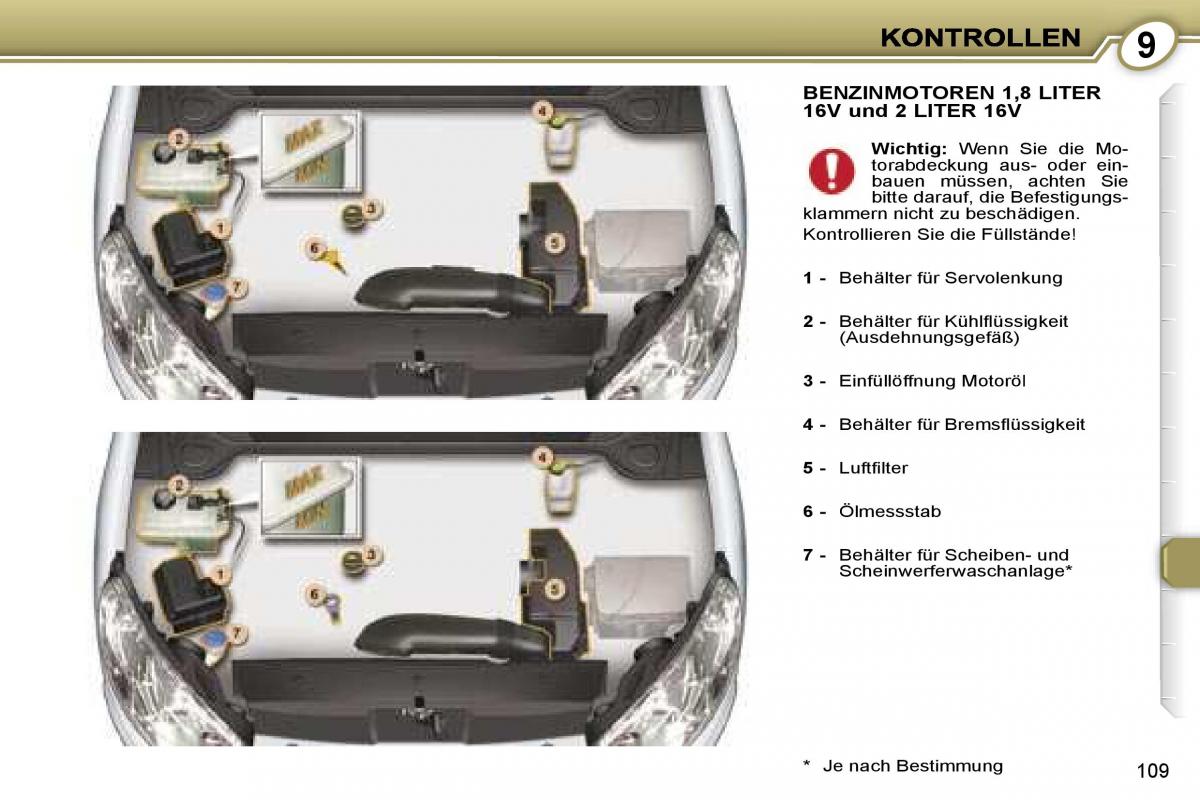 Peugeot 407 Handbuch / page 121