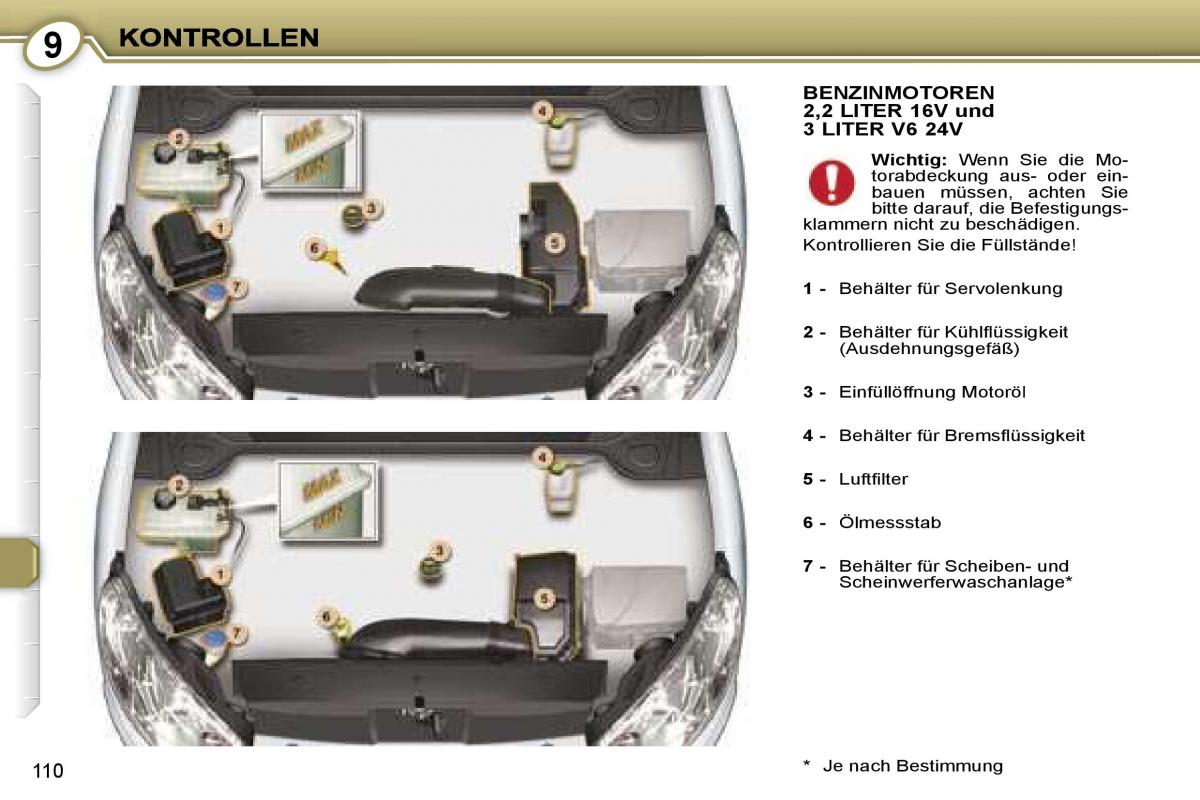 Peugeot 407 Handbuch / page 122