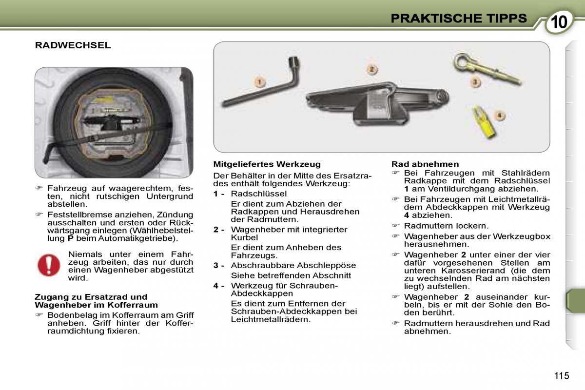 Peugeot 407 Handbuch / page 127