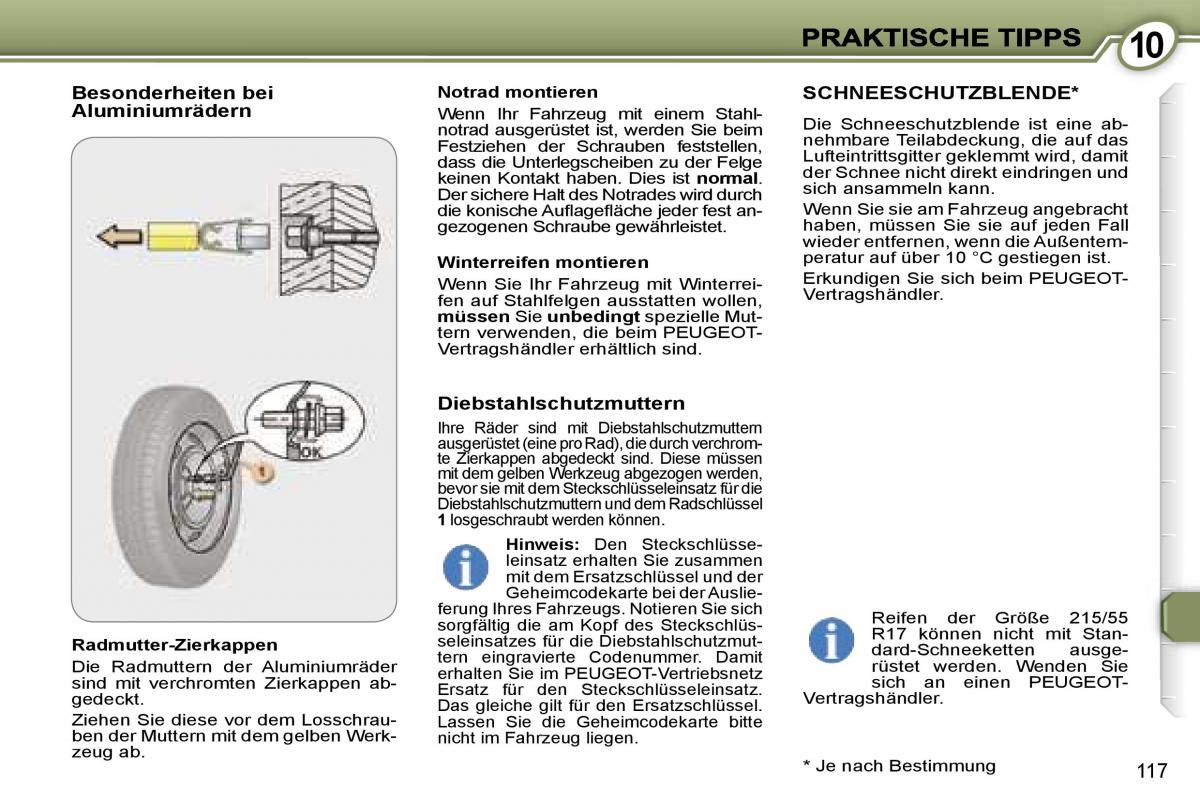 Peugeot 407 Handbuch / page 129