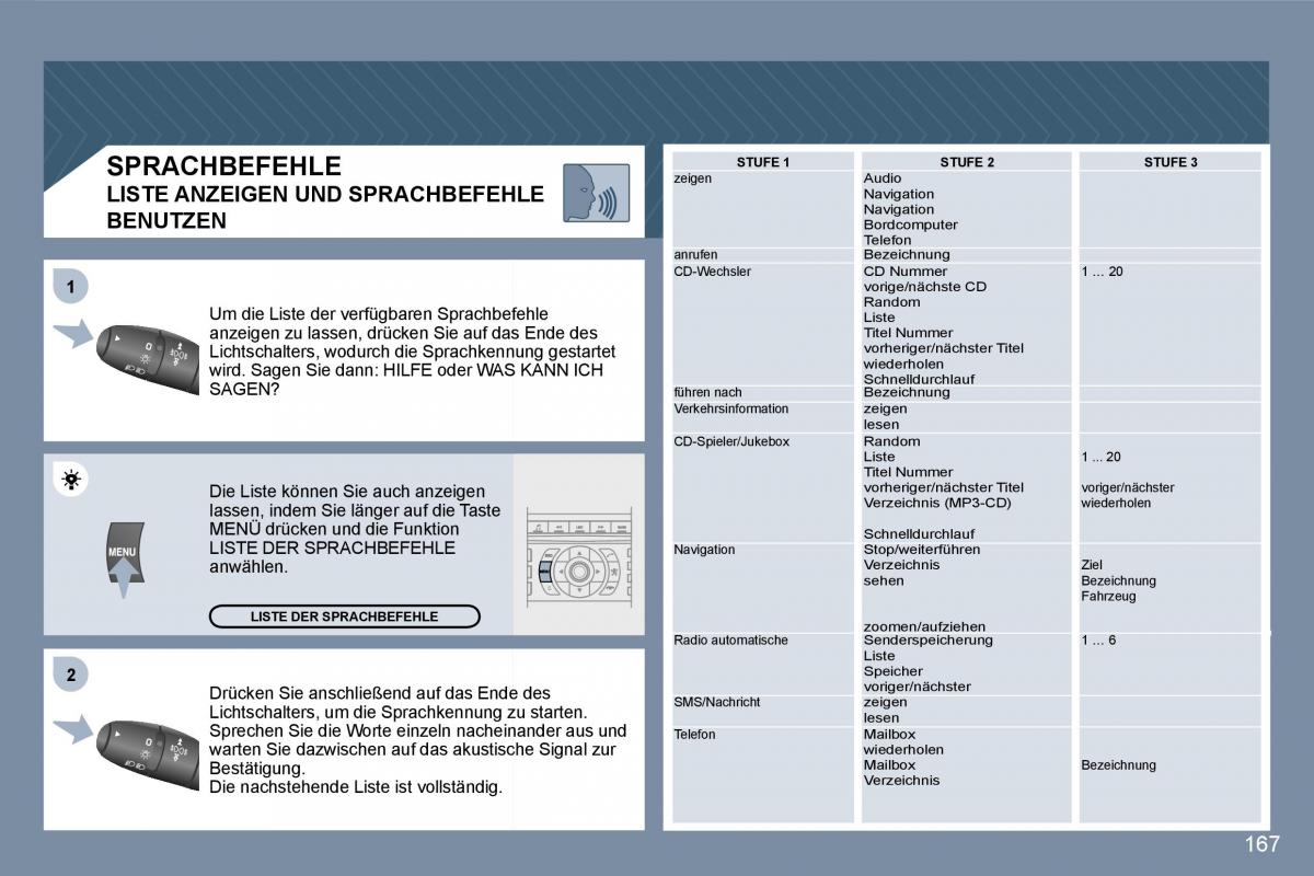 Peugeot 407 Handbuch / page 184