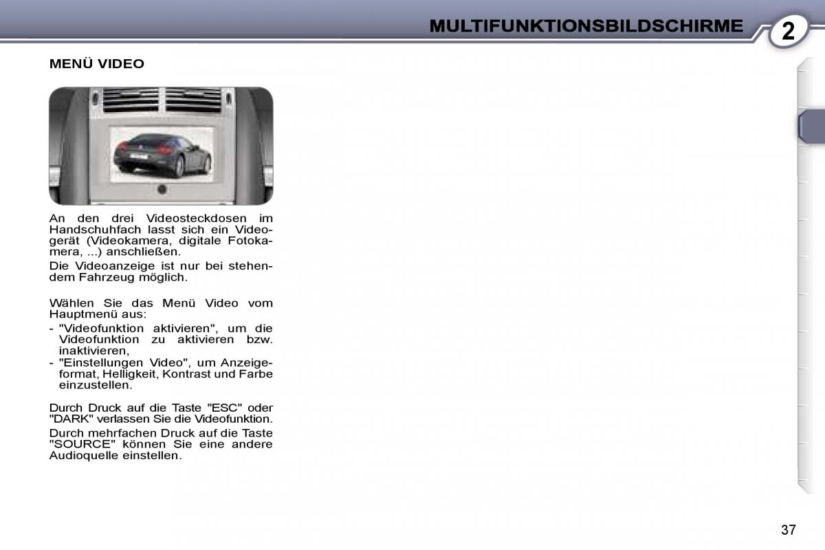 Peugeot 407 Handbuch / page 36