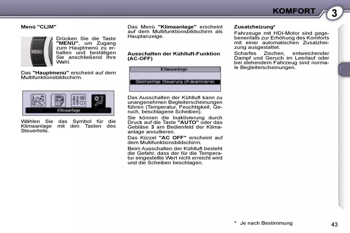 Peugeot 407 Handbuch / page 42