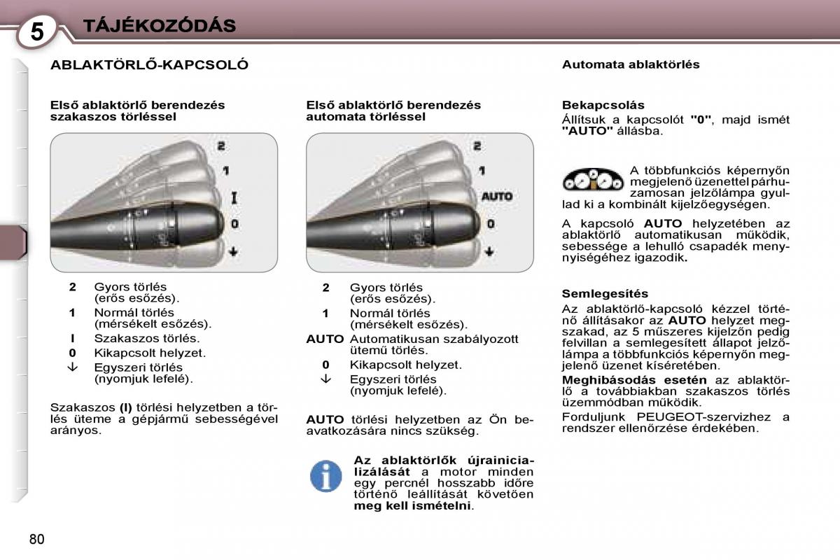 Peugeot 407 Kezelesi utmutato / page 85