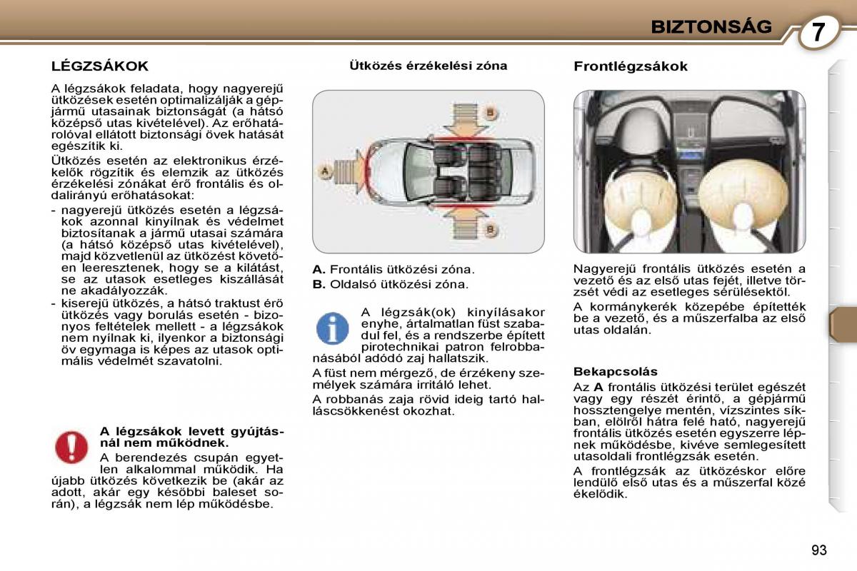 Peugeot 407 Kezelesi utmutato / page 105