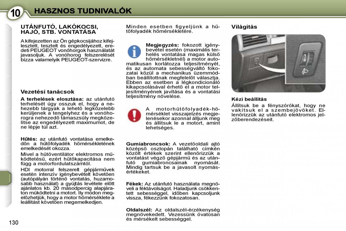 Peugeot 407 Kezelesi utmutato / page 147