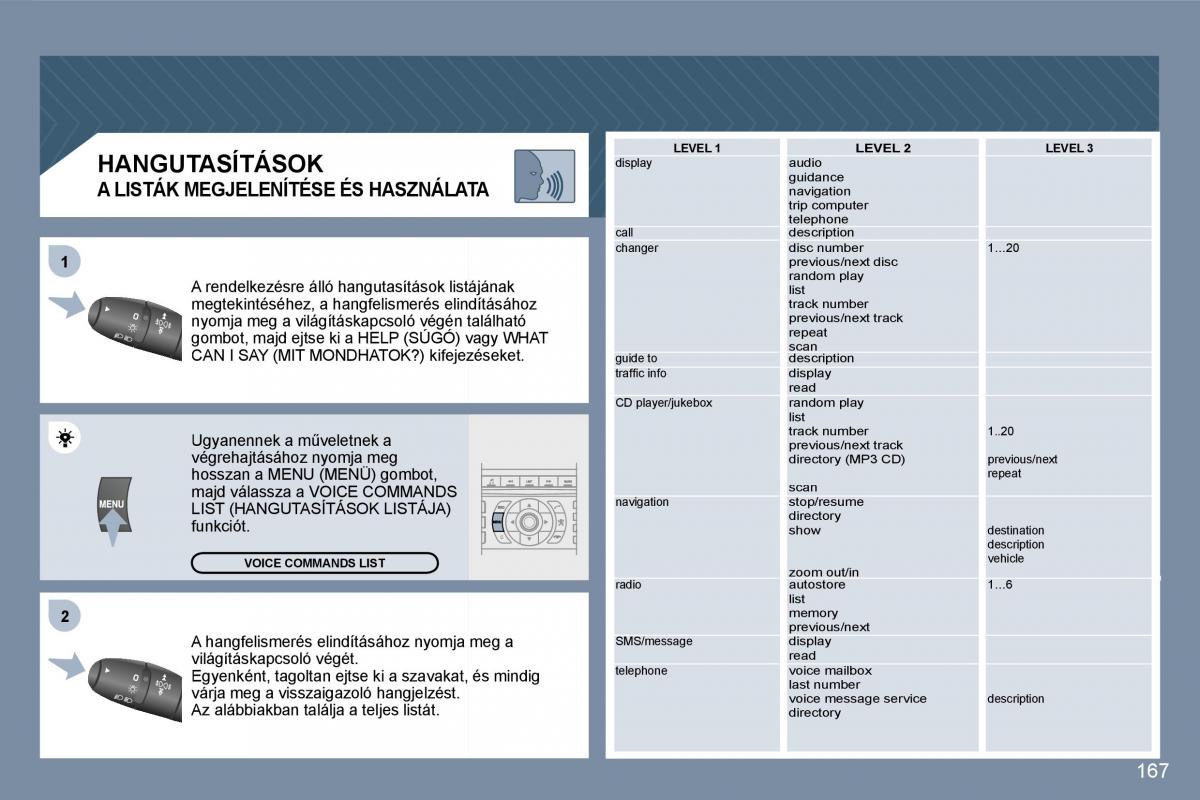 Peugeot 407 Kezelesi utmutato / page 184