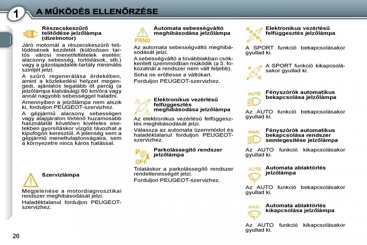 Peugeot 407 Kezelesi utmutato / page 24