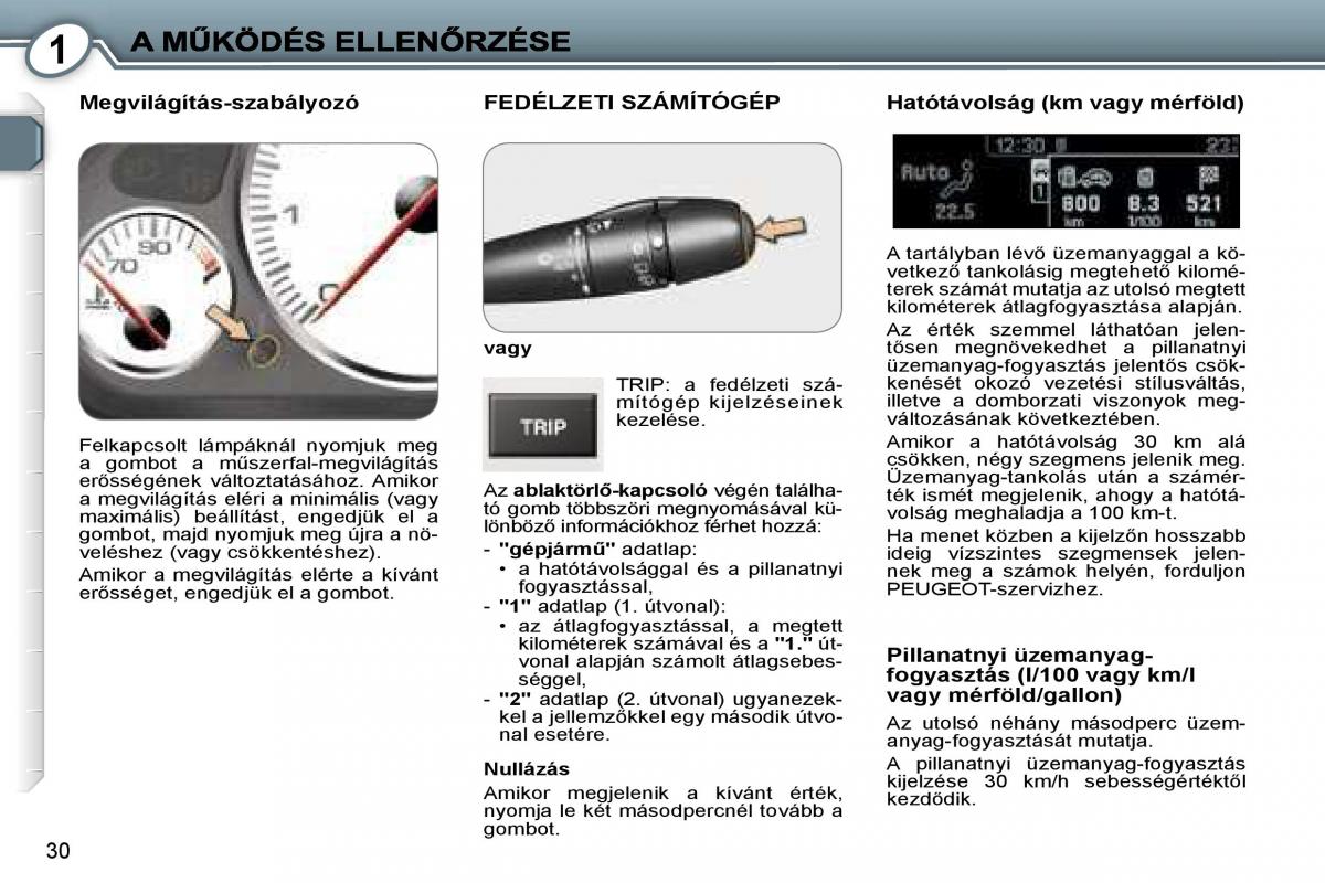 Peugeot 407 Kezelesi utmutato / page 28