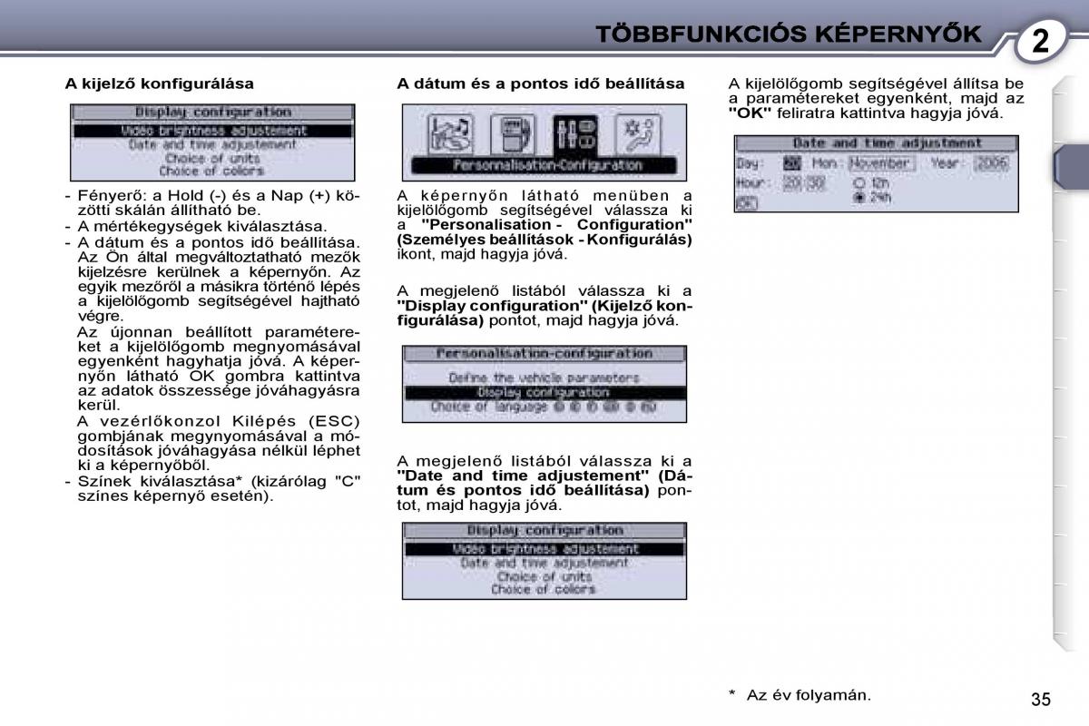 Peugeot 407 Kezelesi utmutato / page 34