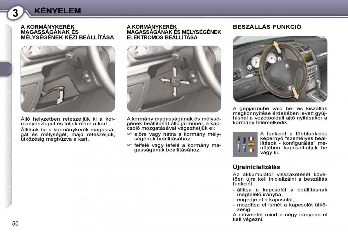 Peugeot 407 Kezelesi utmutato / page 49