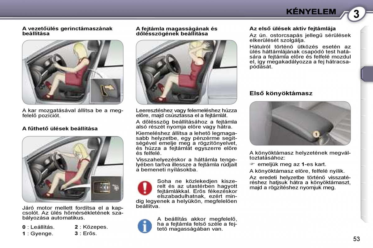 Peugeot 407 Kezelesi utmutato / page 52