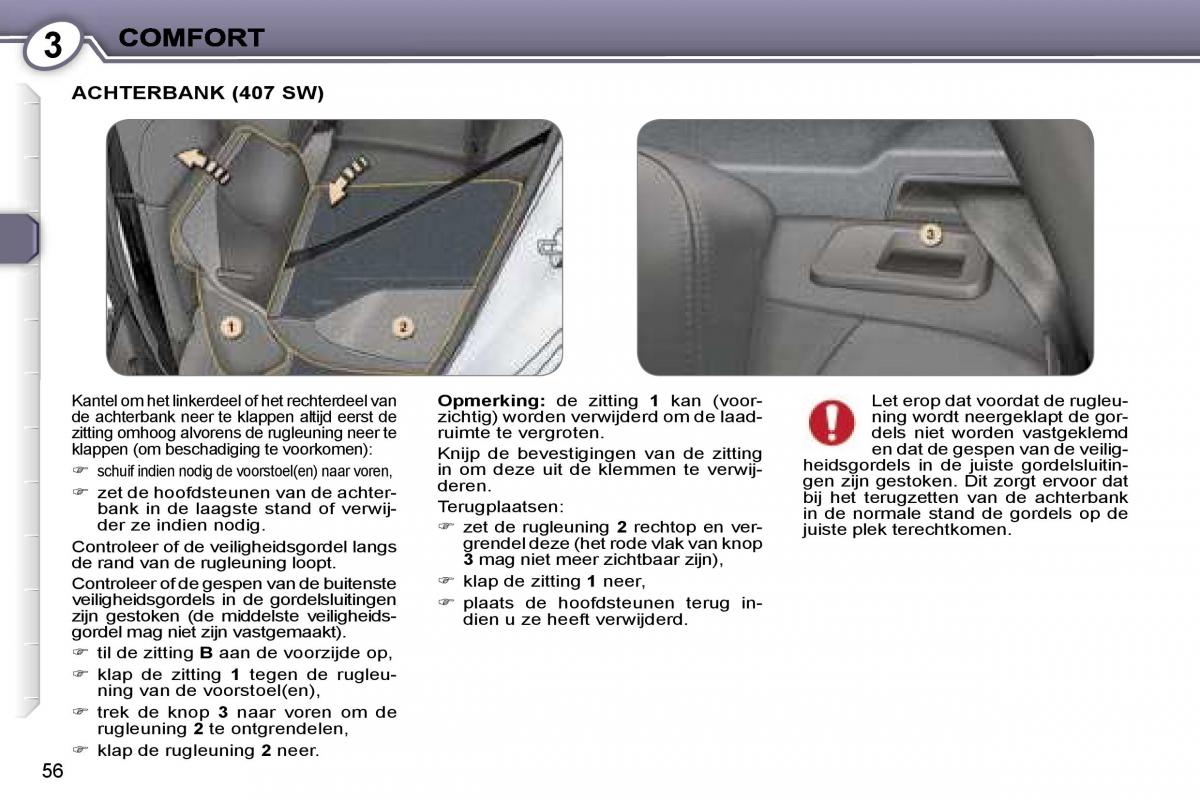 Peugeot 407 handleiding / page 55