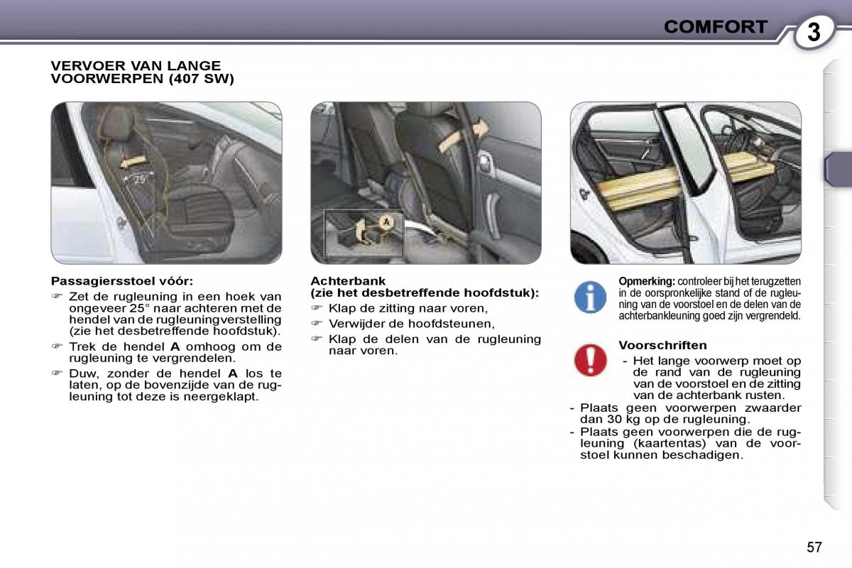 Peugeot 407 handleiding / page 56