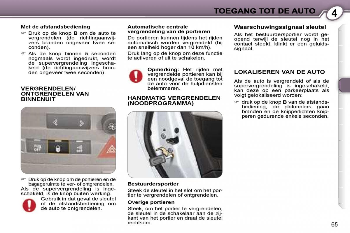 Peugeot 407 handleiding / page 64