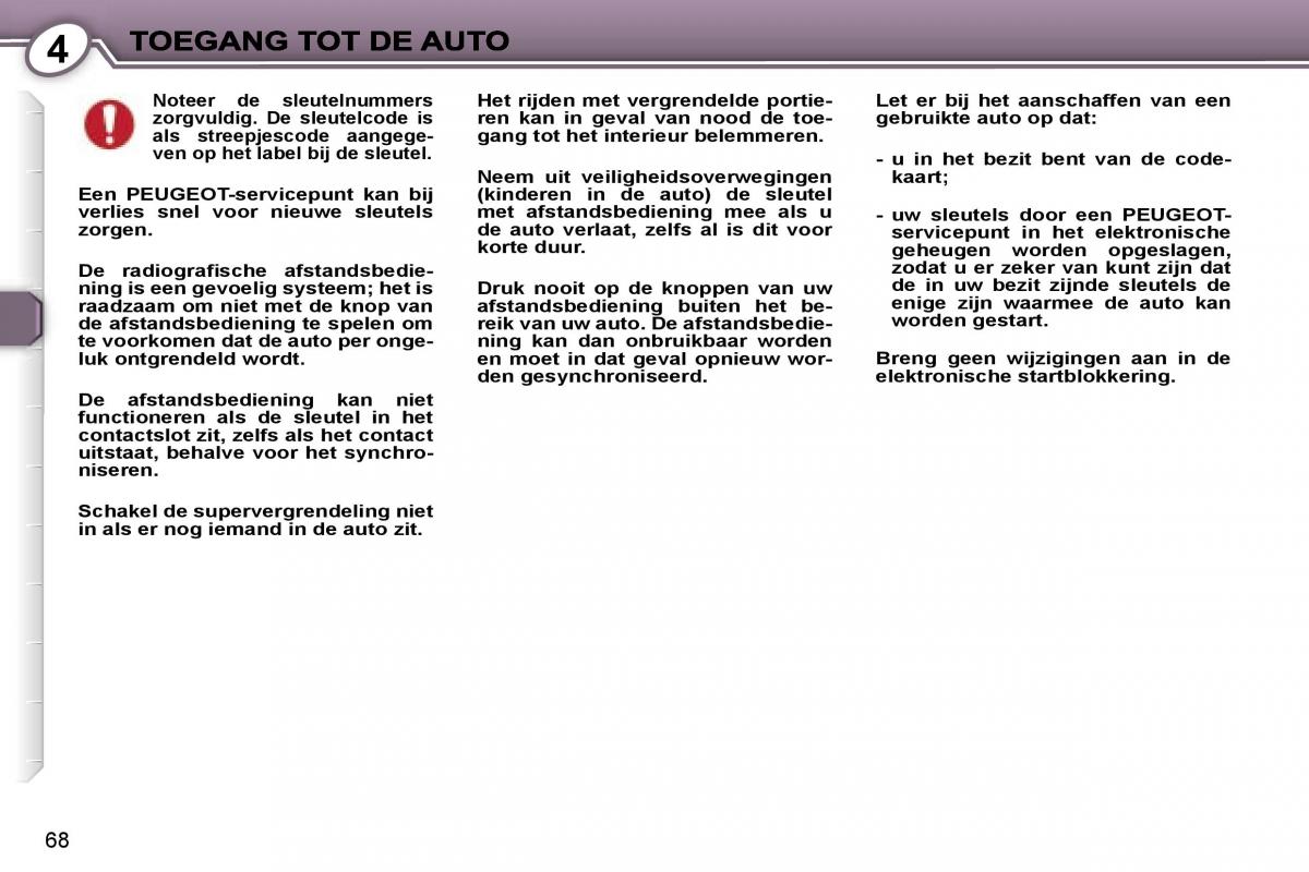 Peugeot 407 handleiding / page 67