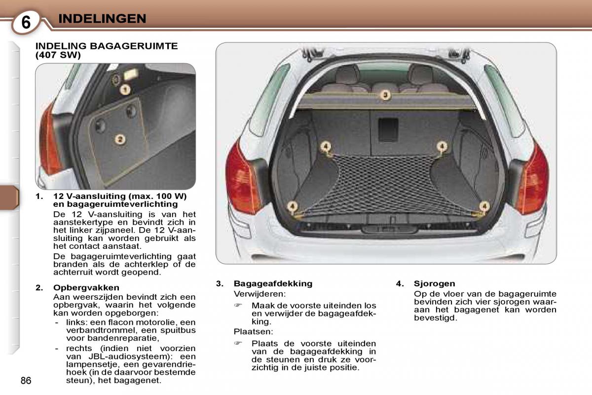 Peugeot 407 handleiding / page 95