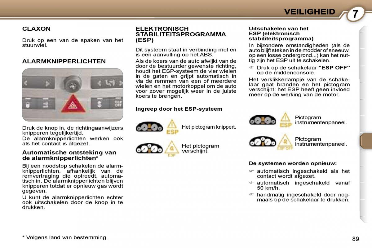 Peugeot 407 handleiding / page 99