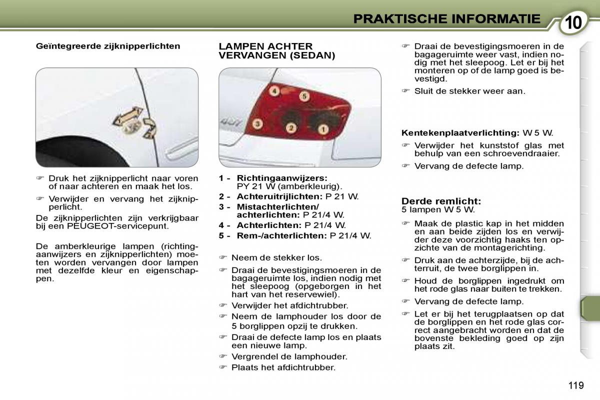 Peugeot 407 handleiding / page 132