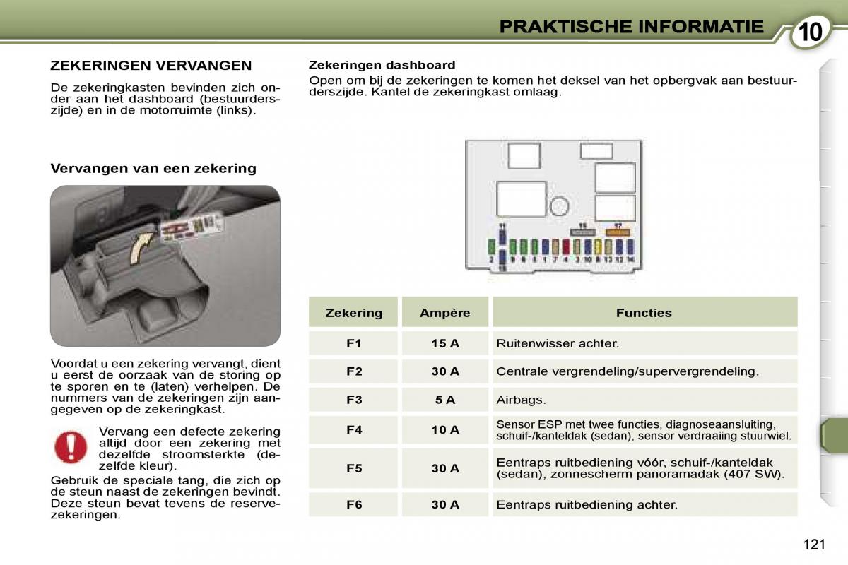 Peugeot 407 handleiding / page 135