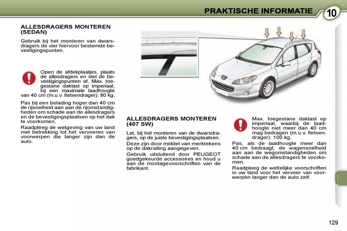 Peugeot 407 handleiding / page 146