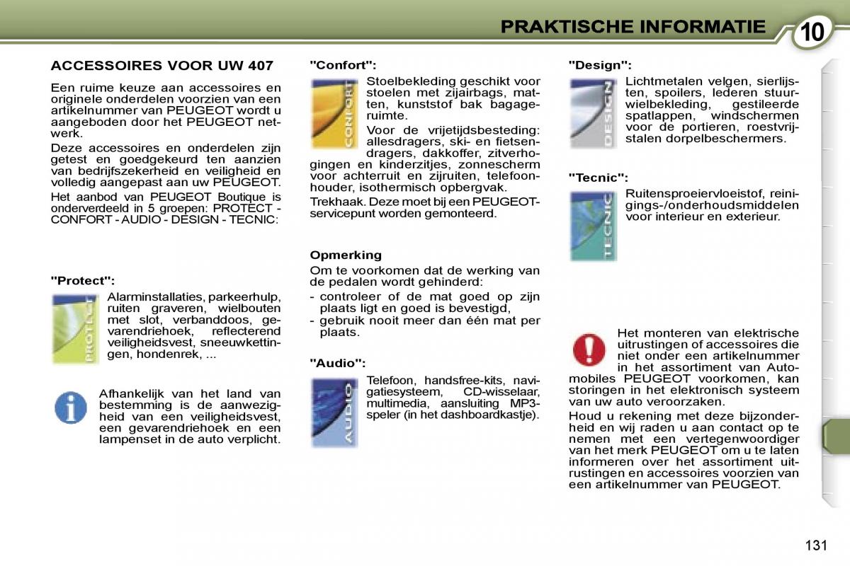 Peugeot 407 handleiding / page 148