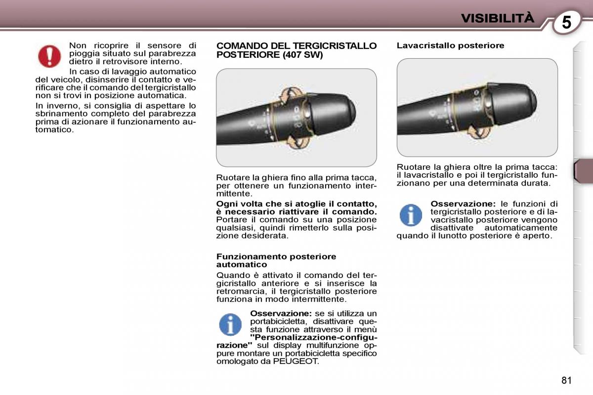 Peugeot 407 manuale del proprietario / page 85