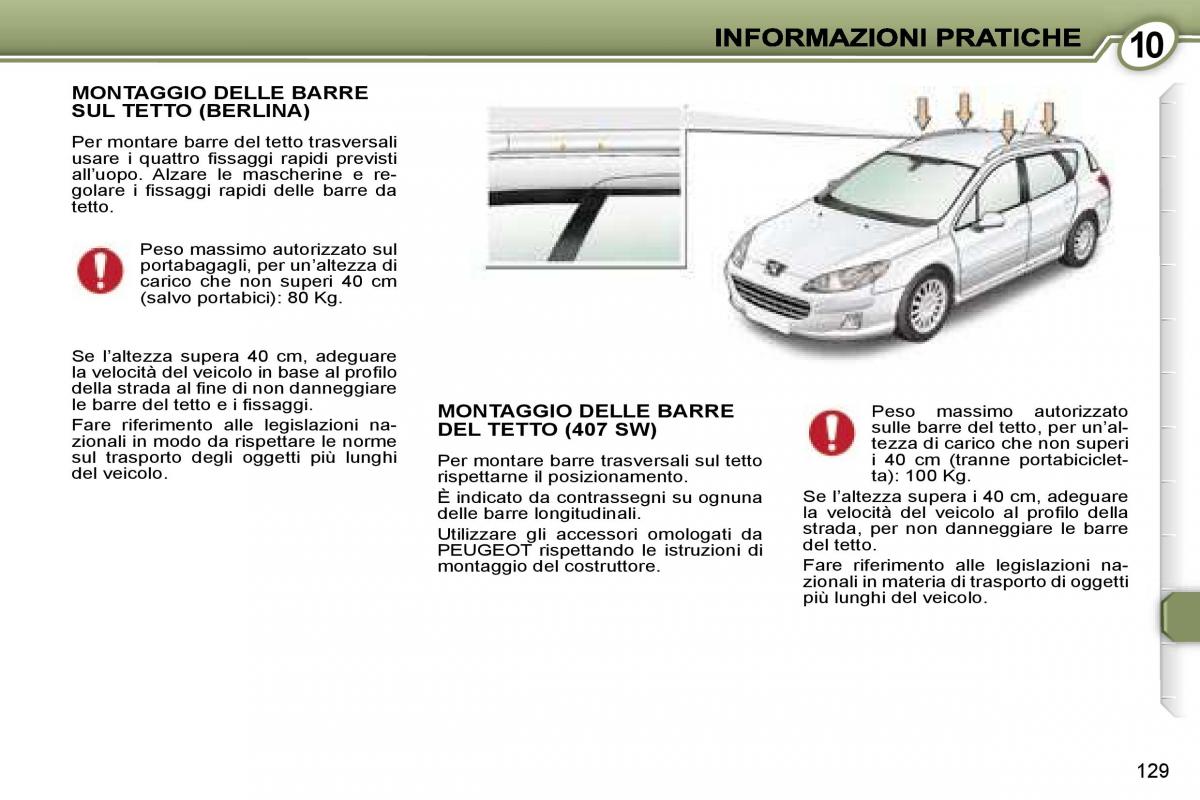 Peugeot 407 manuale del proprietario / page 144