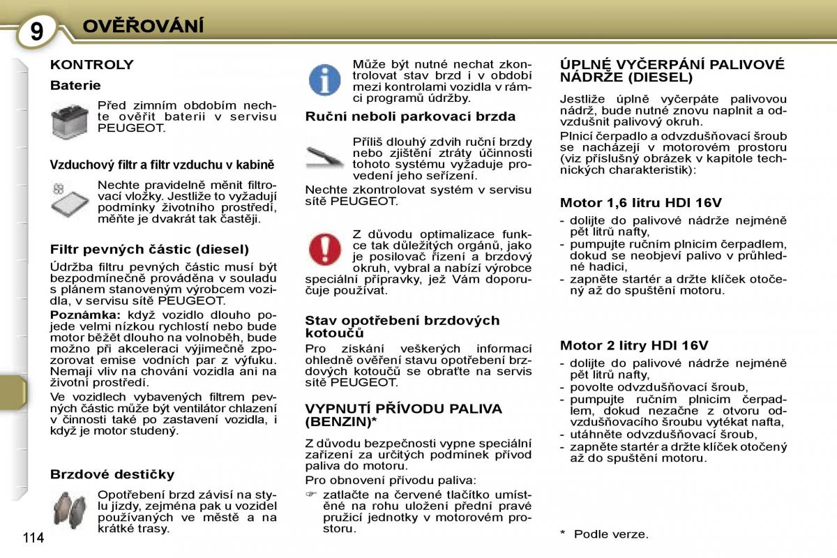 Peugeot 407 navod k obsludze / page 126